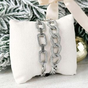 Park Lane Iceluxe Silver Chain Bracelet | December Sparkle Box Exclusive